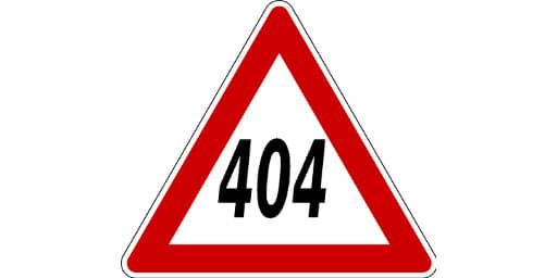Achtung: Fehler 404